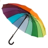 Зонт-трость "Радуга" (полуавтомат), D=110см, 100% полиэстер, пластик, шелкография, разные цвета, 100% полиэстер, пластик, металл