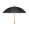 Зонт RPET/бамбук, черный, rpet