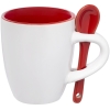 Набор для кофе Pairy, красный, красный, кофеварка - алюминий, пластик; кружка - каменная керамика