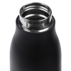 Термобутылка Steady, черная, черный, корпус - нержавеющая сталь, натуральная пробка; крышка - пластик