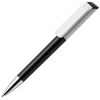 Ручка шариковая TAG, черный корпус/белый клип, пластик, черный, пластик