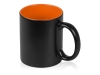 Кружка с покрытием для гравировки «Subcolor BLK», черный, оранжевый, керамика