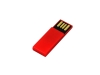 USB 2.0- флешка промо на 64 Гб в виде скрепки, красный, пластик