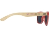 Солнцезащитные очки «Sun Ray» с бамбуковой оправой, красный, пластик, бамбук