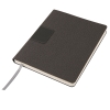 Бизнес-блокнот "Tweedi", 150х180 мм, серый, кремовая бумага, гибкая обложка, в линейку, серый, pu nubby, suede