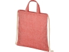 Сумка-рюкзак «Pheebs» из переработанного хлопка, 210 г/м², красный, полиэстер, хлопок