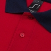 Рубашка поло Prince 190, красная с темно-синим, красный, хлопок