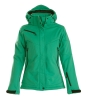 Куртка софтшелл женская Skeleton Lady, зеленая, зеленый, полиэстер 100%; софтшелл; подкладка - флис