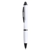 LOMBYS, шариковая ручка со стилусом, белый, алюминий, белый, металл