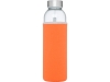 Бутылка спортивная «Bodhi» из стекла, оранжевый, металл, неопрен