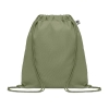 Рюкзак на шнурках, зеленый, хлопок