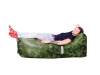 Надувной диван «Биван 2.0», зеленый, полиэстер