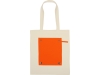 Складная хлопковая сумка для шопинга «Gross» с карманом, 180 г/м2, оранжевый, хлопок