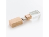 USB 2.0- флешка на 512 Мб кристалл дерево, прозрачный, дерево, стекло