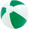 Надувной пляжный мяч Cruise, зеленый с белым, зеленый, белый, пвх