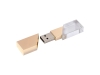USB 2.0- флешка на 512 Мб кристалл в металле, желтый, металл, стекло