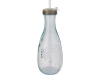 Бутылка с соломинкой «Polpa» из переработанного стекла, прозрачный, металл