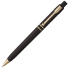 Ручка шариковая Raja Gold, черная, черный, пластик; металл