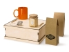 Подарочный набор «Tea Duo Deluxe», коричневый, оранжевый, дерево, металл, керамика