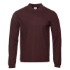 Рубашка поло мужская STAN длинный рукав хлопок/полиэстер 185, 04S, Т-шоколадный, 185 гр/м2, хлопок