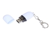 USB 2.0- флешка промо на 4 Гб каплевидной формы, белый, пластик