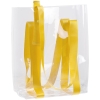 Шопер Clear Fest, прозрачный с желтыми ручками, желтый, прозрачный, пвх; ручки - полиэстер