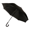 Зонт-трость CAMBRIDGE с ручкой soft-touch чёрный, полуавтомат, 100% полиэстер, пластик, черный, 100% полиэстер, пластик