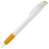 NOVE, ручка шариковая с грипом, желтый/белый, пластик, белый, ярко-желтый, пластик, прорезиненная поверхность