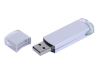 USB 2.0- флешка промо на 64 Гб прямоугольной классической формы, серебристый, металл