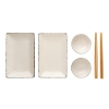 Набор посуды для суши Ukiyo для двоих, керамика; бамбук