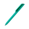 Ручка шариковая FLOW PURE, корпус цвета морской волны/прозрачный клип, покрытие soft touch, пластик, голубой, пластик