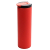 Термокружка с двойной металлической стенкой Rolly, софт-тач, красный, красный
