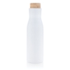 Герметичная вакуумная бутылка Clima со стальной крышкой, 500 мл, белый, нержавеющая сталь; бамбук
