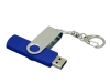 USB 2.0- флешка на 64 Гб с поворотным механизмом и дополнительным разъемом Micro USB, серебристый, пластик, металл
