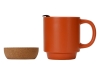Кружка с пробковым дном и крышкой «Denpasar», оранжевый, пробка, керамика