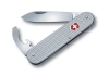 Нож перочинный VICTORINOX Bantam Alox, 84 мм, 5 функций, алюминиевая рукоять, серебристый, серебристый, ребристый алюминий alox