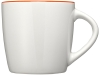 Керамическая чашка «Aztec», белый, оранжевый, керамика