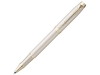 Ручка роллер Parker IM, белый, желтый, серебристый, металл