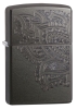 Зажигалка ZIPPO Classic с покрытием Gray, латунь/сталь, серая, матовая, 38x13x57 мм, серый