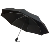 Зонт складной Comfort, черный, черный, купол - эпонж, алюминий, 190т; ручка - пластик; каркас - металл