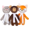 Мягкая игрушка Beastie Toys, котик с белым шарфом, белый, велюр; набивка, шарфик - полиэстер 100%