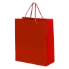 Пакет подарочный GLAM 27х12х32  см, красный, красный, бумага 230 г/м2