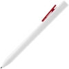 Ручка шариковая Swiper SQ, белая с красным, белый, красный