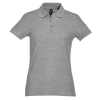 Рубашка поло женская Passion 170, серый меланж, серый, гребенная пряжа (пенье); вискоза, 15%; плотность 170 г/м²; пике, хлопок 100%; хлопок 85%