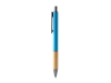 Ручка шариковая металлическая с бамбуковой вставкой PENTA, голубой