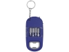 Брелок-открывалка с отвертками и фонариком «Uni» софт-тач, синий, soft touch