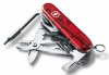 Офицерский нож CyberTool L, полупрозрачный красный, красный, прозрачный, металл; пластик