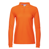 Рубашка поло женская STAN длинный рукав хлопок/полиэстер 185, 04SW, Оранжевый, оранжевый, 185 гр/м2, хлопок
