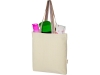 Эко-сумка «Rainbow» из переработанного хлопка с передним карманом, натуральный, полиэстер, хлопок