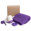 Набор подарочный SPRING WIND: плед, складной зонт, кружка с крышкой, коробка, фиолетовый, фиолетовый, несколько материалов